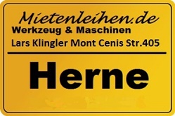 Maschinen und Geräte Verleih Vermietung
Baumaschinenvermietung Baumaschinenverleih
Werkzeugverleih
Lars Klingler in Herne
www.Mietenleihen.de